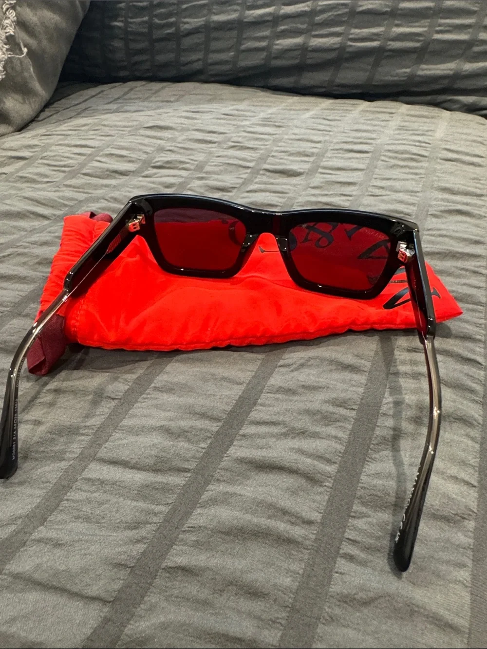 Max & Co. Black Square Frame Sunglasses with Dark Lenses